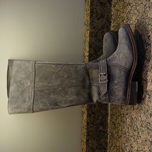 New Wolverine boots womens 5 gray vegan leather margot tall riding fall boho
